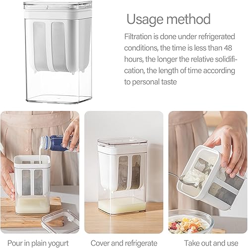 Égouttoir réutilisable pour yaourts, yaourts, fromages pour la séparation du lactosérum dans les cuisines - Nail Gallerys