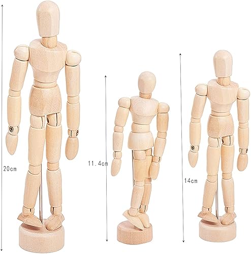 Osuter Mannequin Articulé pour Dessin,Mannequin en Bois Articulé Articulations Humaines en Bois Mannequins pour Le Bureau à Domicile Décoration De Bureau (Tailles 1) - Nail Gallerys