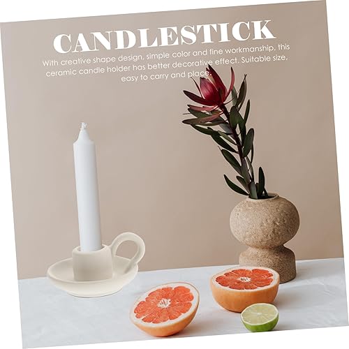 Cabilock Ensemble De Bougeoirs en Céramique Bougeoirs Décoratifs pour Salon Et Cuisine - Nail Gallerys