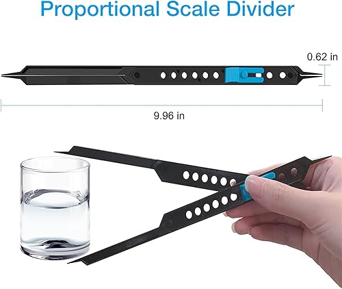 Diviseurs Proportionnels, Outils D'Mesure Dessin, Outil Dessin Diviseur D'échelle d'artiste 10 Pouces, Règle Boussole Multifonctionnelle pour Artistes, Peinture, Dessin - Nail Gallerys