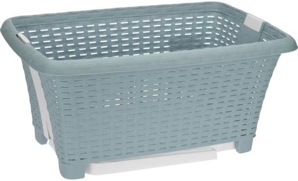 Grand panier à linge pieds pliables en plastique rotin rangement de vêtements HamperEnvenzo grand panier à linge jambes pliables en rotin plastique rangement de vêtements 38 litres (vert) - Nail Gallerys
