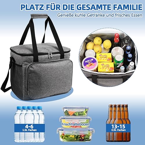 Auveir Sac isotherme 30 l pour aliments et boissons – Sac isotherme étanche et étanche – Sac à petit-déjeuner, sac à déjeuner, sac à déjeuner, sac isotherme, sac isotherme pour le transport - Nail Gallerys