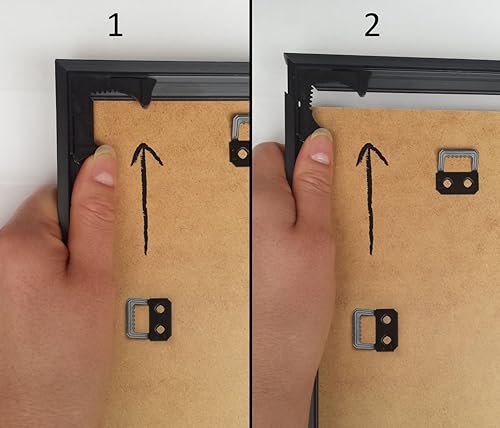 Homedecoration Easy Cadre en Matière Plastique 68x96 cm 96x68 cm Choix de Couleur: Ici Noir Mat avec Verre Acrylique - Nail Gallerys