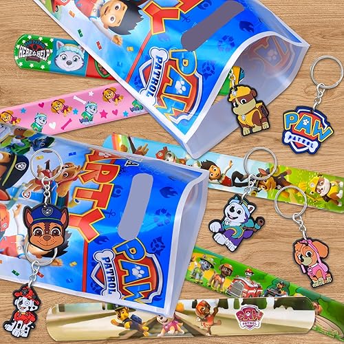 yumcute 92 Pièces Sacs Cadeaux Sacs Anniversaire Enfant Soni Party Cadeaux Porte-clés Bracelet de Slap Autocollants Sacs Anniversaire pour Cadeaux de Fête pour Enfants Garçons Filles - Nail Gallerys