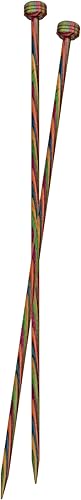 KnitPro KP20204 Symphonie Aiguilles Simples Pointes Bois Multicolore 47,5 x 5,5 x 1,3 cm - Nail Gallerys