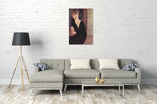 Printed Paintings Impression sur Toile (60x80cm): Amedeo Modigliani - Femme Assise - Nail Gallerys