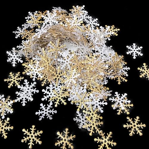 Qsvbeeqj Lot de 300 flocons de neige artificiels pour décoration de maison, fête, mariage - Nail Gallerys