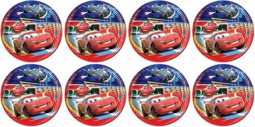 ALMACENESADAN, 0500 Pack fête et anniversaire Cars Pack de 16 assiettes 23 cm Cars - Nail Gallerys