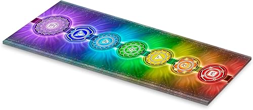 Posterlounge Les sept Chakras II Tableau en verre acrylique de Dirk Czarnota 20 x 60 cm Tableaux Décoration murale - Nail Gallerys