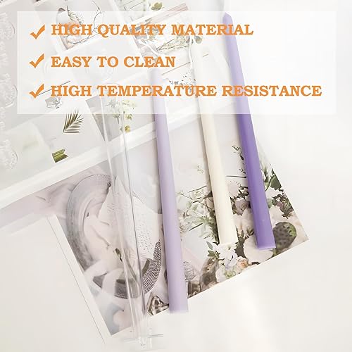 Moule à Bougie Cylindrique en Plastique Transparent,Plage de Température du Moule : -30 ℃ à 200 ℃, pour Église, Saint-Valentin,Décoration de La Maison, Noël, Dîner - Nail Gallerys