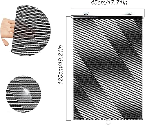 Pack de 2 Rideau Occultant sans Percage, PVC Store Enrouleur Occultant Noir, Stores Occultants de Protection Solaire,Rideau Pare-Soleil Rétractable,Store Thermo pour Toit - Nail Gallerys