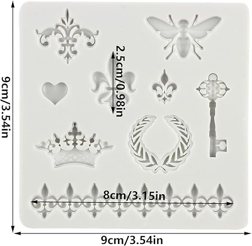Sijiangmold Moule en silicone camée pour cadre photo fondant - Style baroque - Fioritures - Cadre pour cupcake - Décoration de gâteaux - Bonbons - Chocolat - Caoutchouc - Pâte polymère - Nail Gallerys