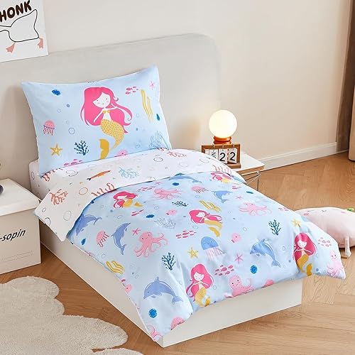 LYJKLST Papillons et Fleurs Housse de Couette Enfant 120x150, Garçons et Filles Housse de Couette 1 Personne, Floral Branches et Feuilles Parure de lit 120x150cm Réversible, Blanc Rose - Nail Gallerys