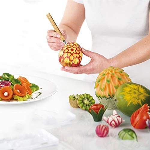 Zerodis Kit Outils Sculpture Aliments Portable Outils de Sculpture Culinaire Set Portable Garnishing/Cutting/Tranchage Garniture Outils Kit pour légumes Fruit alimentaire 46Pcs - Nail Gallerys