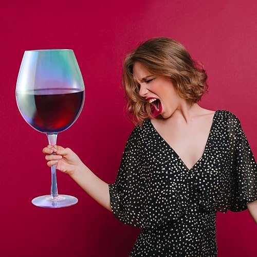 NiHome Verre à vin géant (irisé) de 3,2 l - Nail Gallerys