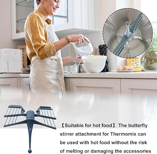 Fouet Papillon pour Thermomix TM5 TM6 TM31 Accessoires,Universel,Remplacement Pièces De Rechange pour Vorwerk Thermomix Robot de Cuisine,Küchenmaschine Ersatzteile,Fouets Accessoire,Mélangeur - Nail Gallerys