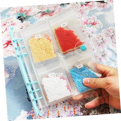 Tofficu 1ensemble Rhinestone Organizer Book Set Stockage Transparent Pour Diamants Avec Poches Auto-refermantes Peinture Au Diamant Et Fournitures De Bricolage - Nail Gallerys