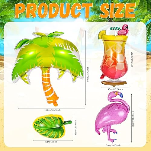 Décoration Fête Tropicale Kit Hawaii Flamant Rose Ballons Aluminium Cocktail Accessoires Photobooth Été Anniversaire Enfant Piscine Mariage Soirée Luau Vacances Thème Plage - Nail Gallerys