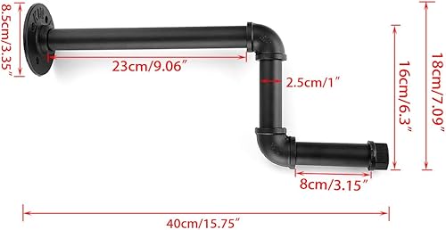 SUMNACON Portant à vêtements industriel en fer rustique pour magasin, salon, armoire manteau - Nail Gallerys