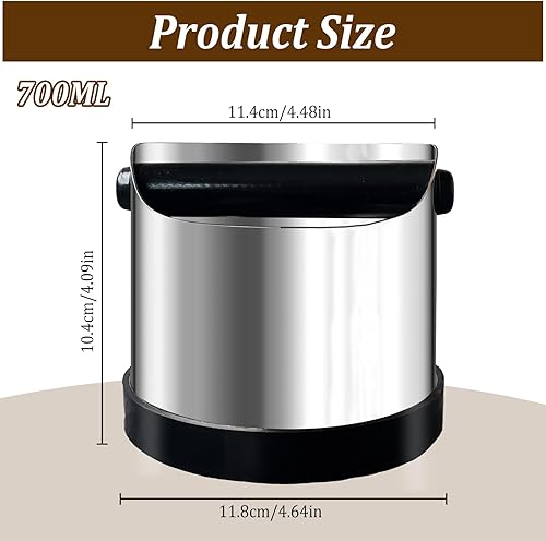 Boite à Café Knock Box, Récipient de Tapotement pour Porte-filtre, Porte-filtre Knock Box, Boîte de Ramassage pour Machine à Café Porte-filtre, pour Récupérateur Marc de Café - Nail Gallerys