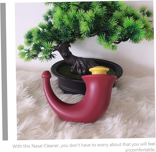 TOVINANNA 2 Pièces nettoyeur de nez en plastique sinus rinse irrigation nasale Rinçage nasal pour adultes Bouteille de rinçage nasale outil de lavage nasal bouteille de lavage nasal rouge - Nail Gallerys