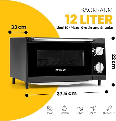 Bromann 622461 MPO 2246 CB Fours micro-ondes pizza, 1000 W, Noir - Nail Gallerys