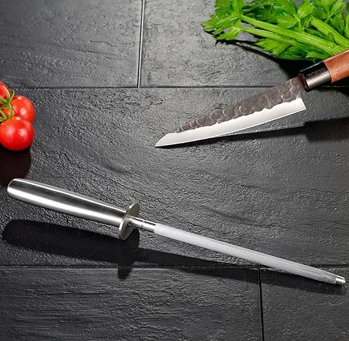 TokioKitchenWare Fusil à aiguiser pour couteaux en acier - Nail Gallerys