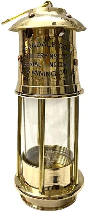 Lampe à huile mineur nautique 17,8 cm laiton vintage nautique mineur bateau lanterne mineur maritime lampe à huile décorative lanterne à huile - Nail Gallerys
