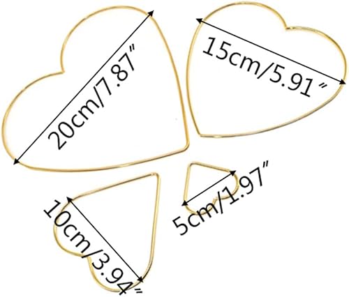 NA/ Marginf Anneaux en métal en forme de cœur pour attrape-rêves - Nail Gallerys