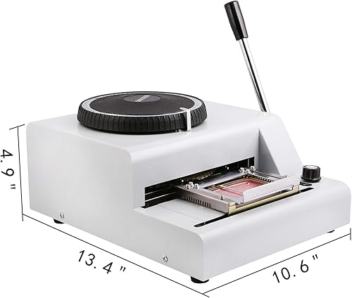 VEVOR Embosseuse de Carte Manuelle Machine à Embosser Carte Bancaire Petits et Grands Symboles Machine à Gaufrer Carte de Crédit 26 Lettres Majuscules 72 Caractères Codés Embossage Gaufrage Carte PVC - Nail Gallerys