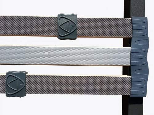 HOGAR24 ES Sommier multilattes avec réglage Lombaire (2 sommiers de 90 cm avec Serrage) + 8 Pieds cylindriques de 26 cm, 180 x 190 cm - Nail Gallerys