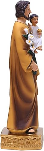 Statue de Saint Joseph Statue Enfant Jésus Figurine Statues Décoratives Religieuses en Résine Décoration pour Maison Cadeaux - Nail Gallerys