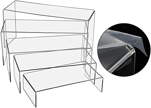 Lot de 5 rehausseurs en acrylique transparent pour une présentation élégante des marchandises - Nail Gallerys