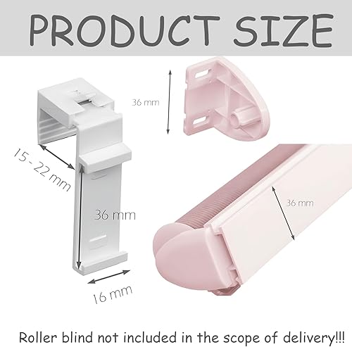 Bkemkri 8 Pièces Support de Serrage pour Store Enrouleur sans Perçage Accessoires de Rechange pour Store Plissé, Supports de Serrage Plissés pour la Suspension à la Fenêtre en PVC, Porte de Balcon - Nail Gallerys