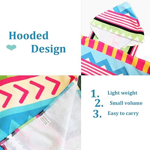 Chickw1 Poncho à Capuche Enfants, Microfibre Serviette avec Capuche Cartoon Peignoir De Séchage Rapide Robe de Bain Plage Poncho de Natation pour garçons et Filles (60 * 80cm,Panda) - Nail Gallerys