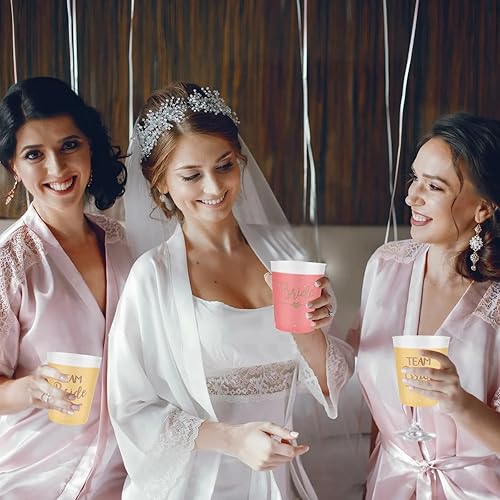 Lot de 12 tasses de mariée et d'équipe de mariée, verres à liqueur, gobelets JGA décoratifs pour femme, bachelorette, verres à liqueur, team mariée, enterrement de vie de jeune fille, décoration de - Nail Gallerys