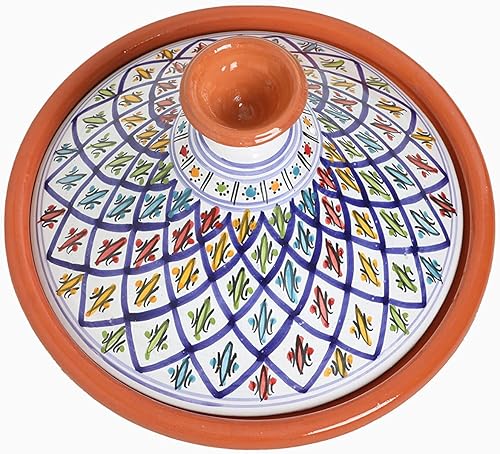 CRAFLAIR Tajine, pot, diamètre : 30 cm fait à la main, en céramique émaillée, pour induction - Nail Gallerys