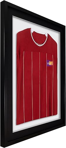 Vivarti DIY Monté Chemise Sport Cadre d’Affichage 60 x 80cm - Cadre Noir, Monture Noire, Carte de Soutien Blanche - Nail Gallerys
