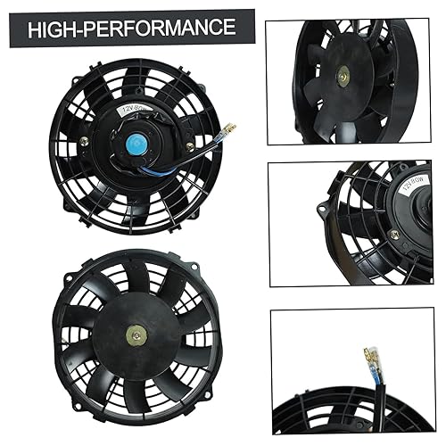 Ventilateur de radiateur électrique 7 pouces 12V 80W Ventilateur de refroidissement slim avec kit montage, Universal Push-pull 800cfm pour voiture, camion, VTT, Bay moteur - Nail Gallerys