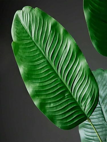 Plante de décoration artificielle de palmier arbre réaliste palmier tropical Plantes artificielles Bananier Feuilles d'oiseau de paradis Arbuste Forêt Vert Extérieur Intérieur Maison (115 cm 18 - Nail Gallerys
