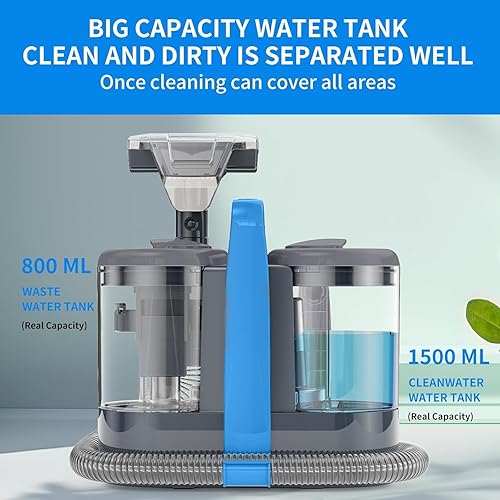 12 Kpa 450 W Appareil de nettoyage pour tapis et coussins de voiture Aspirateur humide pour coussins et coussins de canapé Nettoyeur de tapis - Nail Gallerys