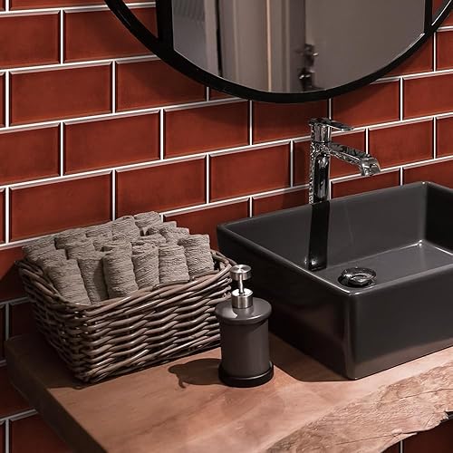 Hixingo Carrelage Adhesif Mural Cuisine, 6/12/24 Pièces Salle de Bain, Rectangulaires Credence Adhesive pour Cuisine, Dalle Pvc Adhesive Murale Carrelage Autocollant (Vert Mousse,6 pièces) - Nail Gallerys