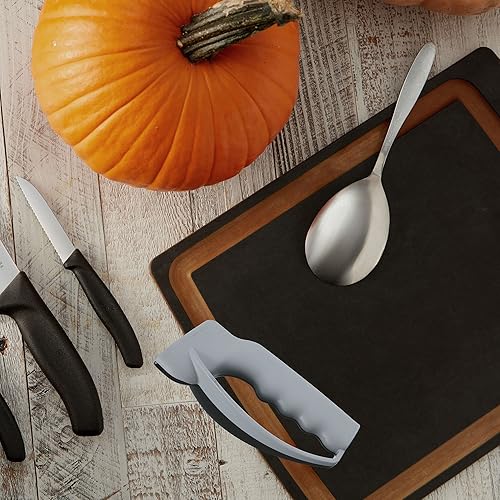 VICTORINOX Aiguiseur de Couteaux, Affûter les Couteaux, Manche Synthétique Robuste, Gris - Nail Gallerys