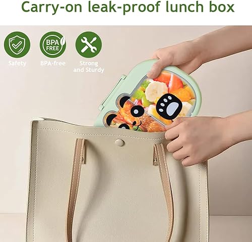 Peelanmall Boîte à déjeuner pour enfants avec compartiments - Boîte à bento en acier inoxydable - Boîte à déjeuner pour la maternelle - Nail Gallerys