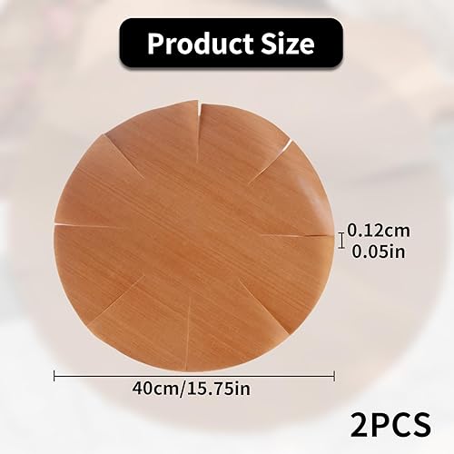 Lot de 2 feuilles de cuisson réutilisables pour four, film de cuisson réutilisable, papier sulfurisé rond, tapis de cuisson, accessoires de cuisson, tapis de cuisson permanent, résistant à la chaleur - Nail Gallerys
