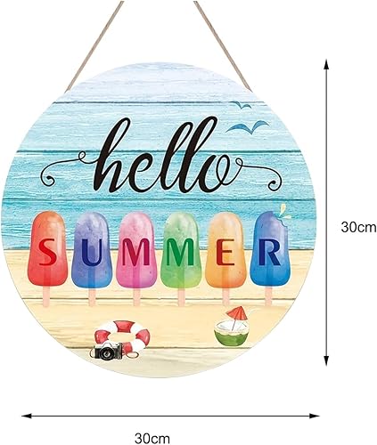 perfk Panneau de Bienvenue D'Été en Bois, Plaques Décoratives de Plage, Décoration Murale, Ornement pour Jardin, Intérieur, Maison, Cour, Porte D'entrée - Nail Gallerys
