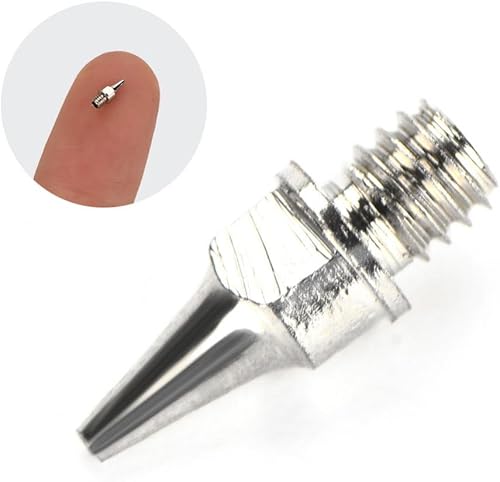 Buse d'aérographe, Dekaim 5 pièces 0.2/0.3/0.5mm accessoires de buse d'aérographe Machine de peinture fluide de pièce d'alimentation par gravité(0.3mm) - Nail Gallerys