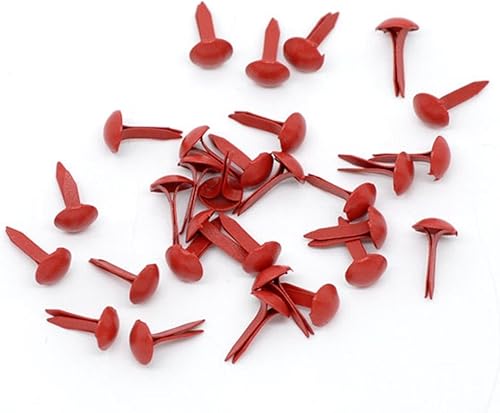 Lot de 100 attaches parisiennes rondes 9 mm x 5 mm pour scrapbooking et création de cartes, Alliage, gris, 9 mm - Nail Gallerys