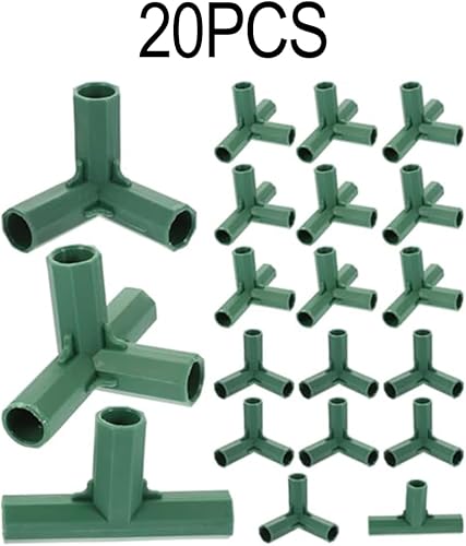 Lot de 20 raccords solides de 16 mm pour cadre de serre, connecteur de construction adapté pour treillis de raisin, crème solaire, abri de jardin, jardin - Nail Gallerys