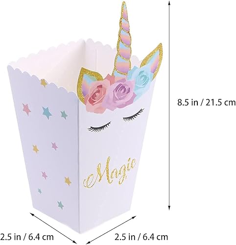 Meet-shop Popcorn Boîtes,Boîte à Popcorn 12PCS Licorne Popcorn Conteneurs Partie Carton Bonbon Conteneur Fête Boites Cadeaux pour Noël Parti Collations Bonbons Popcorn et Cadeaux - Nail Gallerys